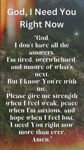 God, I Need You Right Now | Urgent Prayer for Help and Comfort #prayer