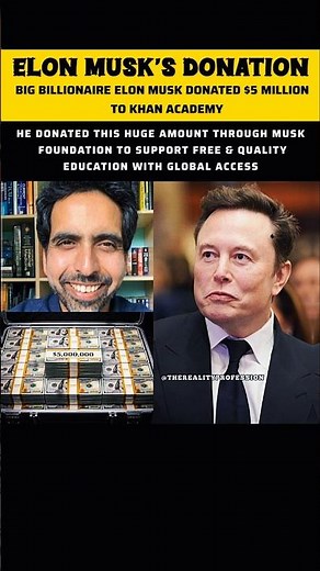 🔥Elon Musk’s $5 MILLION Donation 💰📚 | Free Education for the World 🌍🔥#ElonMusk
