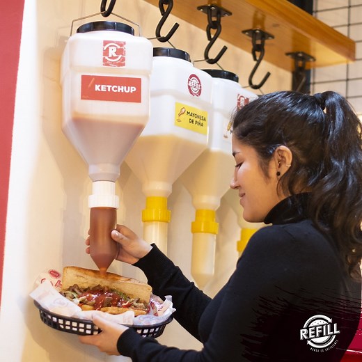 Sauce Dispenser - Hanging, Gravity Fed, Udder Teat Sauce Dispenser