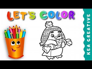 Candy Penguin - ‪@KeaCreative2‬ - Coloring Pages For Childrens. Enjoy!