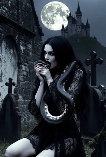 VAMPIRE AND SNAKE #classichorror #dracula #vampire