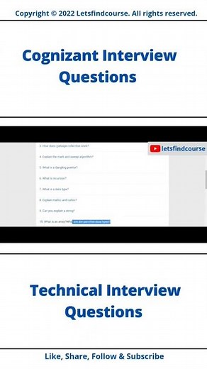 (Updated) Cognizant Interview Questions and Answers #cognizant #shorts