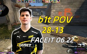 b1t POV 爆头机器，82%爆头率！FACEIT天梯（Inferno）2023.06.22