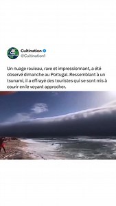 Un nuage rouleau, un phénomène météorologique rare et impressionnant, a été observé au Portugal dimanche. Il a été décrit comme ressemblant à un tsunami, ce qui a effrayé certains touristes qui ont commencé à courir, selon des articles de presse et des témoignages. Le nuage, qui peut s’étendre sur plusieurs kilomètres, était accompagné de vents violents et a été observé sur les côtes, notamment près de Figueira da Foz. Bien qu’impressionnant, ce type de nuage n’est pas considéré comme dangereux,