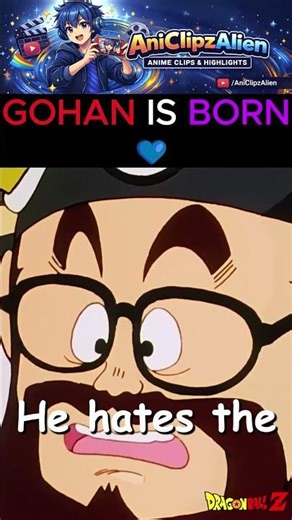 Gohan Is Born 💙 #anime #goku #gohan #cell #chichi