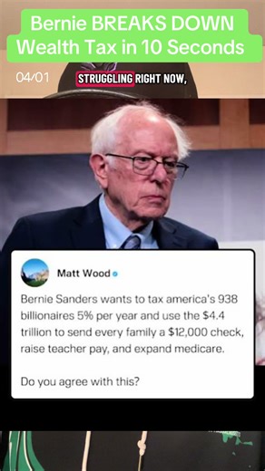 When Bernie Sanders explained a wealth tax to Jamie Dimon, it perfectly summed up why so many everyday Americans support it. Simple math. Big impact. #BernieSanders #WealthTax #Economics #MiddleClass #Politics @The New York Times @The Daily Beast @BBC @MeidasTouch @cbsnews @nbcnews @ABC News @The Associated Press @Fox News @CNN @Sen. Bernie Sanders