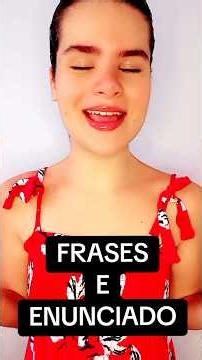 Frases e enunciado - Gramática em menos de 3 minutos