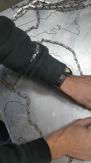 Building a custom commissioned state of Michigan artwork from welded bicycle chains and sprockets. If you would like to have your own home state crafted from bicycle chains, I have a listing for it on my website https://chainbreakerwelding.com/shop/ols/products/custom-state-map-artwork