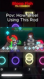 How it Feels To Use Fnf Rod In Fisch #fisch #roblox #fnf #fridaynightfunkingame
