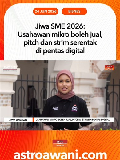 Platform keusahawanan Jiwa SME 2026 kini melangkah ke fasa baharu apabila tampil sebagai ekosistem “live commerce” bersepadu yang menggabungkan pameran fizikal, siaran langsung digital dan aktiviti perniagaan interaktif dalam satu platform, sekali gus mengubah cara usahawan mikro memasarkan produk mereka. #AWANInews
