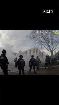 Bodycam footage of federal officer during protests outside of the Portland ICE building on Jan. 31