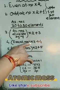 how to remember atomic masses of 1st 30elements of periodic table?#shorts