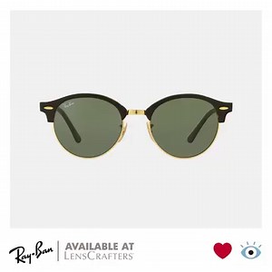Take the new Ray-Ban Clubround for a spin. A modern rounded update on the Ray-Ban Clubmaster. Grab a pair and show-off in these shades. http://ow.ly/YtDR300Vl7H | LensCrafters