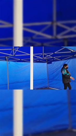 Nhà bạt 3m x 6m quây 3 mặt xanh dương