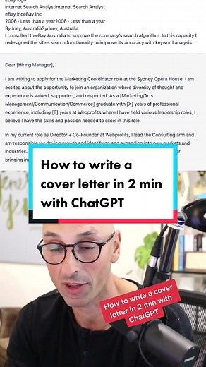 How to Write a Customized Cover Letter in 2 Min with ChatGPT