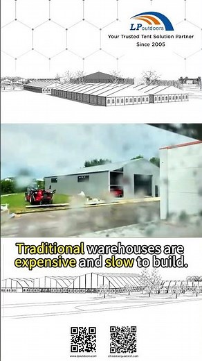 Build a 1,000m² Warehouse in Just 3 Days with Modular Tent Design!