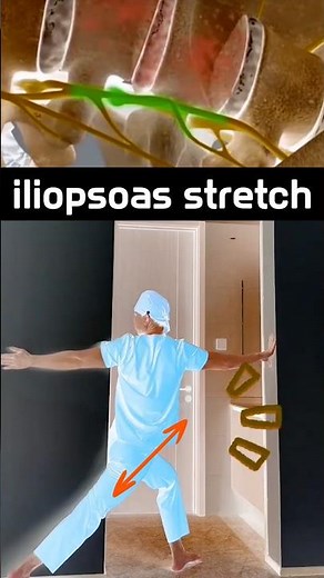 Iliopoas stretching for lower back pain relief #iliopsoas #psoasstretch