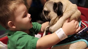 Doug The Pug Makes A Special Visit With His Human To Some Really Exceptional Kids