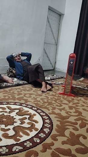 Relaxing Indoor Moments on a Patterned Carpet