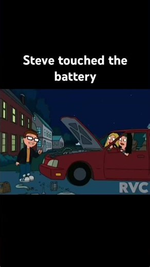Steve touched the battery