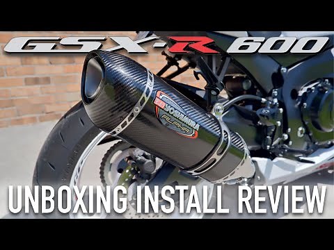 Suzuki GSX R600 Yoshimura Alpha Slip on Install and Review