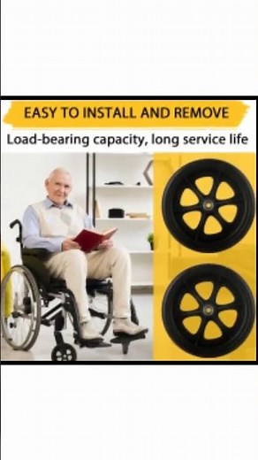 2Pcs 8 Inch Walker Wheels Replacement, Wheelchair Front Wheels, Rubber Rollator Wheel Replacement...