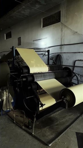 How Two Cardboard Rolls Become One Sheet! 🔥#cardboardMaking #manufacturingprocess #factorywork