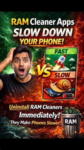 🔥 RAM Cleaner Apps Are Killing Your Phone’s Speed #TeluguTech #AndroidTips