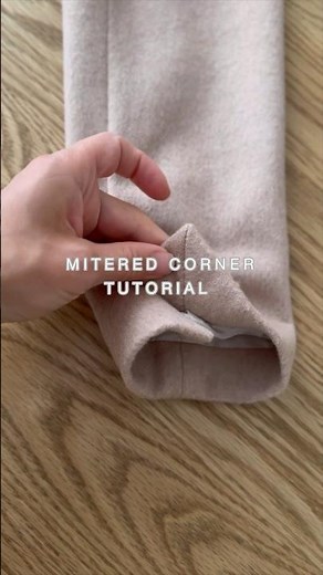 Mitered corner tutorial. This method is perfect if you need to reduce bulk in the seam 👌🏼