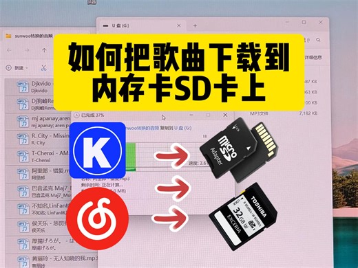 如何把歌曲下载到内存卡和SD卡上