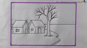 891K views · 21K reactions | Scenery Drawing Pencil Drawing  Easy Drawing | Rongdhonu Art and Drawing | Facebook