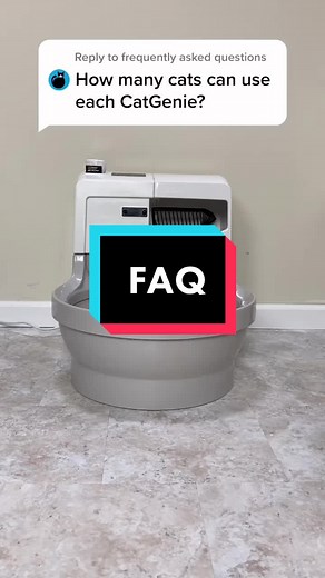 FAQ - how many cats can use each CatGenie? #fyp #catgenie #automaticlitterbox #cattok #catsoftiktok #kittycat #faq