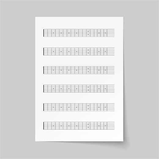GUITAR FRETBOARD Paper, Printable Blank Guitar Fret Sheets, Fretboard PDF, Guitar Neck Chart, Guitar Teacher Resource, Beginner Guitar - Etsy UK