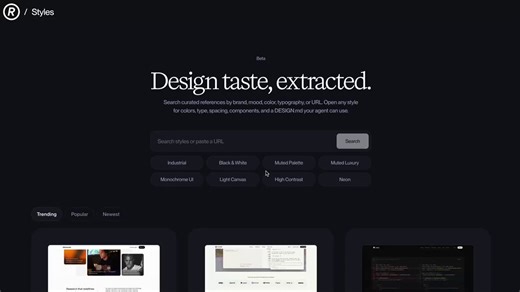 Your AI generated UI looks like AI generated it. Here's the fix.I found 2,000+ DESIGN.md files scraped from the world's best productsStripe. Apple. Anthropic. Hyperstudio. All the companies whose interfaces you screenshot and save for inspirationEvery single website includes it's own:> DESIGN.md file> Tailwind v4 file> CSS Variables file> Design Tokens fileJust drop the DESIGN.md file in Claude Codex and watch it build pixel-perfect UIs for your website that actually look premiumAnd it’s complet