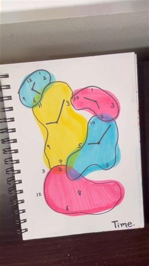 Draw time in 3 easy steps ⏰ no perfection, just flow #ArtTutorial #EasyDrawing #Shorts #ArtProcess