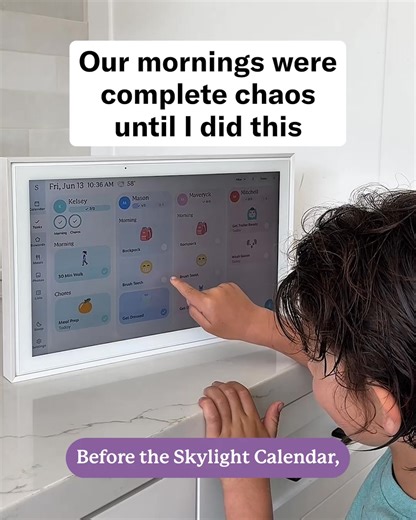 Skylight Calendar helps young kids get a handle on their routines and build healthy habits by making each daily activity part of an interactive checklist! | Skylight