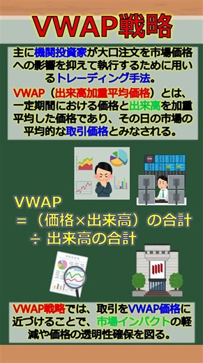 バーチャル商業大学ワンポイント講座～VWAP戦略～ #shorts