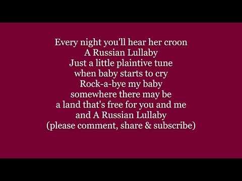 A RUSSIAN LULLABY by IRVING BERLIN Lyrics Words text trending sing along song music Ella cover