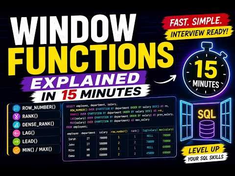 Window Functions Explained in 15 Minutes