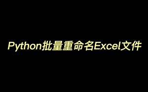 Python批量重命名Excel文件
