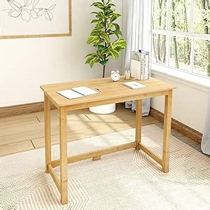 Plank+Beam Writing Desk, Simple Desk for Bedroom, Home Office Study Desk, 39 Inch, Natural