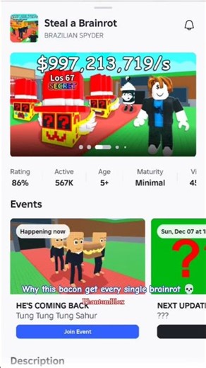 WHY THIS BACON GETS EVERY SINGLE THING 😭💀 #roblox #memes #funny