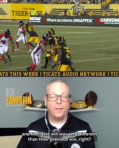 picking each other up 🙌⁠ Episode 7 of Ticats This Week is out on the Ticats Audio Network! Rick Zamperin, Matt Bucknor and Simoni Lawrence breakdown last week's win over Ottawa, and look ahead to the rematch in Week 7! 🎧 | bit.ly/3GvDNIB | Hamilton Tiger-Cats