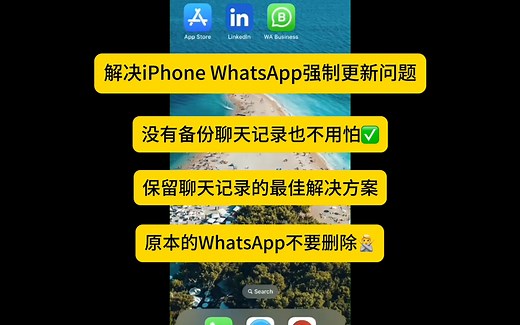 iPhone手机如何解决WhatsApp更新问题，如何顺利下载最新版，保留聊天记录的最佳方案
