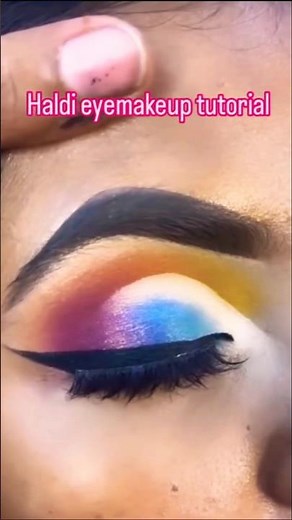 Vibrant Rainbow Eye Makeup Tutorial 💜✨ | Easy Colorful Eye Look | Jyotsana Makeover