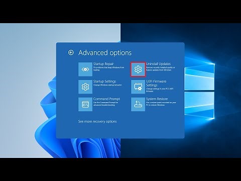 How to Uninstall an Update From Windows RE if Locked Out of Windows!
