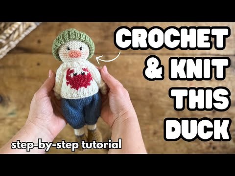 HOW to CROCHET & KNIT the CUTEST AMIGURUMI DUCK: Step-by-Step Tutorial