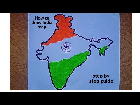 How to draw India map ✅✅|| Lets draw India map || Map || India map || Step by Step Guide #youtube