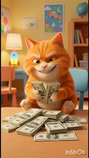 👉 Cat Counting Money 😂🐱💸👉 POV: Cat hoye gelo rich 😭✨🔥#cat#funny