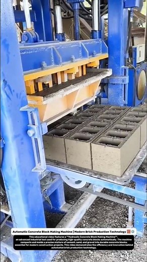 Automatic Concrete Block Making Machine | Modern Brick Production Technology 🧱